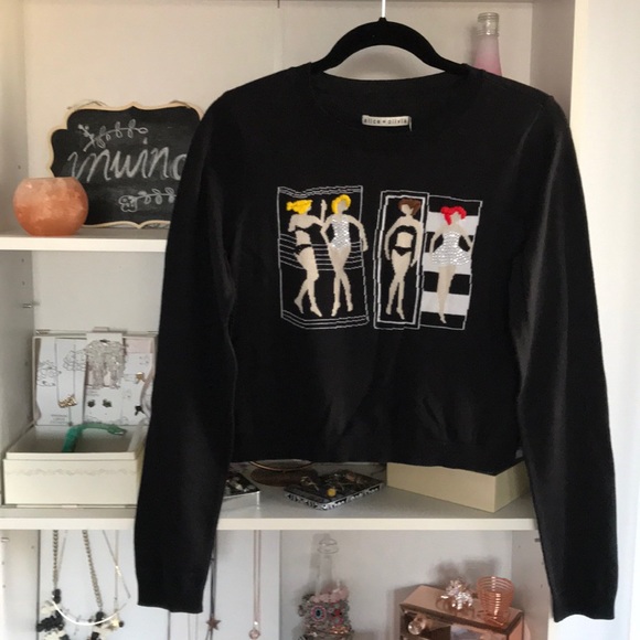 ALICE + OLIVIA Beach Babe Cropped Sweater - Picture 3 of 8